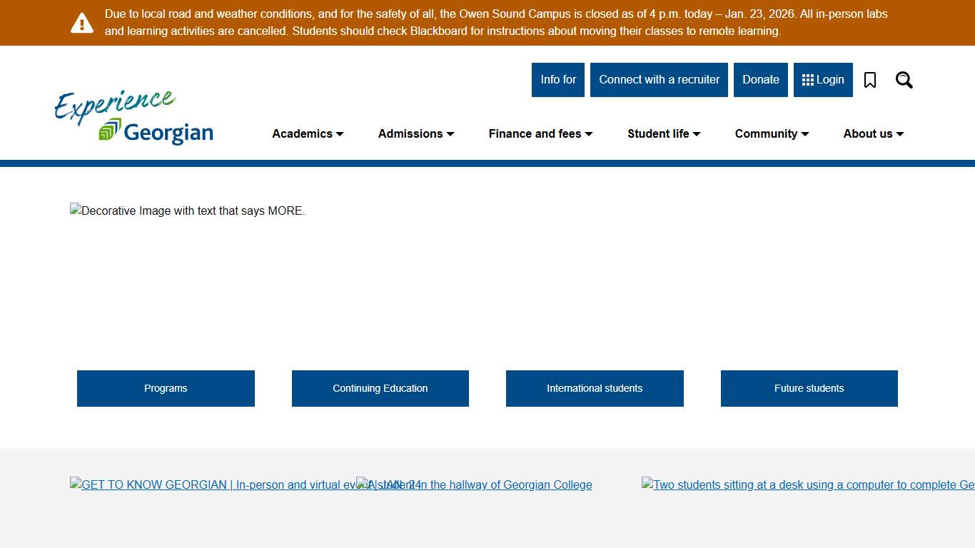 Georgian College - Experience MORE.